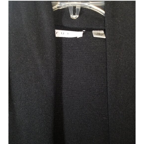 Cyrus Women’s Cardigan Open Front Long Sleeve Black Rayon Blend Medium - Picture 5 of 6